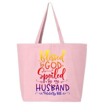 Blessed By God Spoiled By My Husband Protected By Both Gift 25L Jumbo Tote