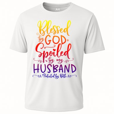 Blessed By God Spoiled By My Husband Protected By Both Gift Performance Shirt