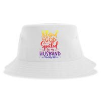 Blessed By God Spoiled By My Husband Protected By Both Gift Sustainable Bucket Hat
