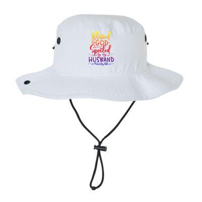 Blessed By God Spoiled By My Husband Protected By Both Gift Bucket Hat