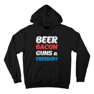 Beer Bacon Guns & Freedom 4th of July Hoodie