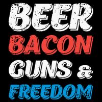 Beer Bacon Guns & Freedom 4th of July Bucket Hat