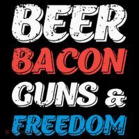 Beer Bacon Guns & Freedom 4th of July Flatbill Hat