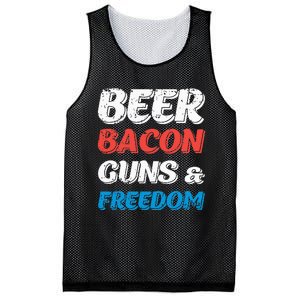 Beer Bacon Guns & Freedom 4th of July Mesh Reversible Basketball Jersey Tank