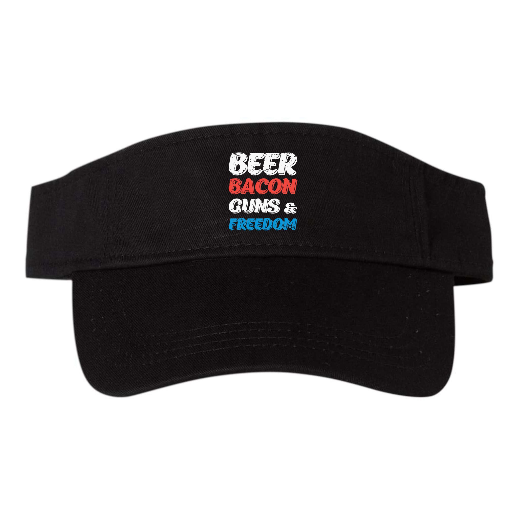 Beer Bacon Guns & Freedom 4th of July Visor