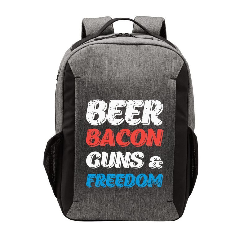 Beer Bacon Guns & Freedom 4th of July Vector Backpack