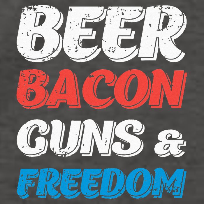 Beer Bacon Guns & Freedom 4th of July Vector Backpack