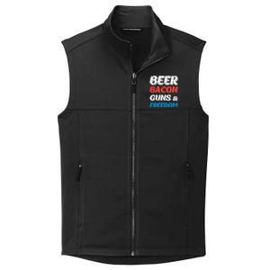 Beer Bacon Guns & Freedom 4th of July Collective Smooth Fleece Vest