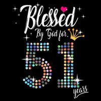 Blessed By God For 51 Years 51st Birthday Anniversary 16 in Basic Backpack