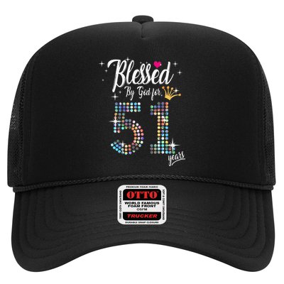 Blessed By God For 51 Years 51st Birthday Anniversary Trucker Hat