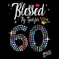 Blessed By God For 60 Years 60th Birthday Anniversary Backpack