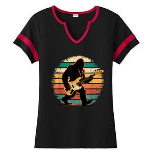 Bigfoot Bass Guitar Bass Player Gifts For Bass Player Ladies Halftime Notch Neck Tee