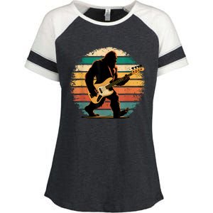 Bigfoot Bass Guitar Bass Player Gifts For Bass Player Enza Ladies Jersey Colorblock Tee