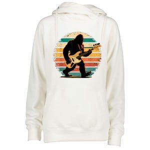 Bigfoot Bass Guitar Bass Player Gifts For Bass Player Womens Funnel Neck Pullover Hood