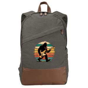 Bigfoot Bass Guitar Bass Player Gifts For Bass Player Cotton Canvas Backpack