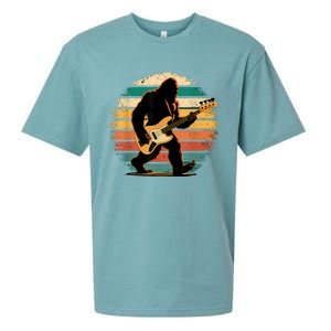 Bigfoot Bass Guitar Bass Player Gifts For Bass Player Sueded Cloud Jersey T-Shirt