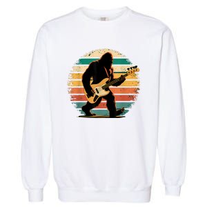 Bigfoot Bass Guitar Bass Player Gifts For Bass Player Garment-Dyed Sweatshirt