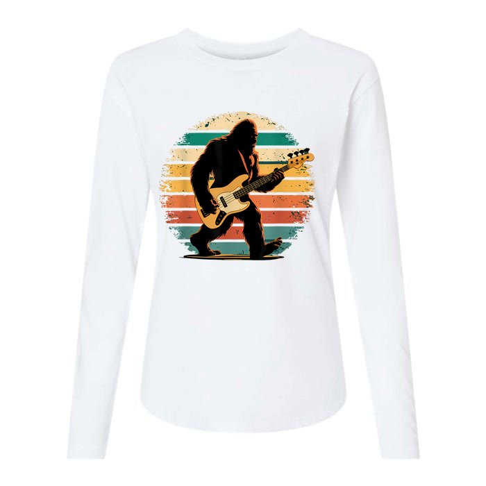 Bigfoot Bass Guitar Bass Player Gifts For Bass Player Womens Cotton Relaxed Long Sleeve T-Shirt