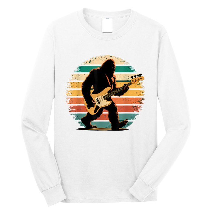 Bigfoot Bass Guitar Bass Player Gifts For Bass Player Long Sleeve Shirt