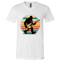 Bigfoot Bass Guitar Bass Player Gifts For Bass Player V-Neck T-Shirt