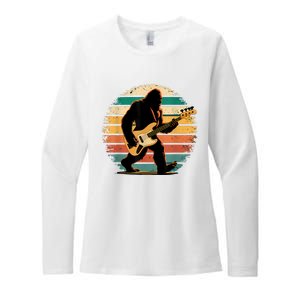 Bigfoot Bass Guitar Bass Player Gifts For Bass Player Womens CVC Long Sleeve Shirt