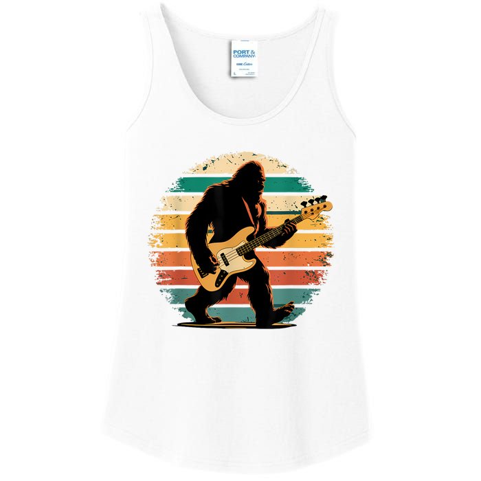 Bigfoot Bass Guitar Bass Player Gifts For Bass Player Ladies Essential Tank