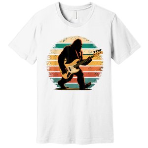 Bigfoot Bass Guitar Bass Player Gifts For Bass Player Premium T-Shirt