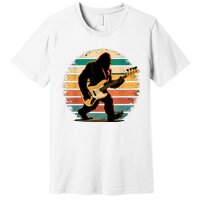 Bigfoot Bass Guitar Bass Player Gifts For Bass Player Premium T-Shirt