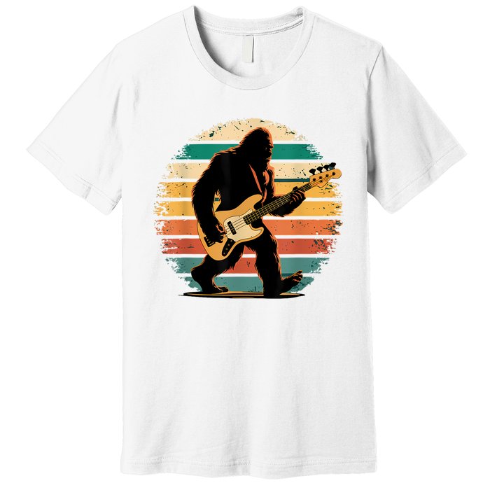 Bigfoot Bass Guitar Bass Player Gifts For Bass Player Premium T-Shirt