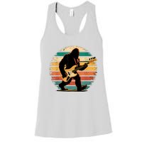 Bigfoot Bass Guitar Bass Player Gifts For Bass Player Women's Racerback Tank