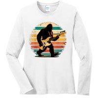 Bigfoot Bass Guitar Bass Player Gifts For Bass Player Ladies Long Sleeve Shirt