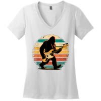 Bigfoot Bass Guitar Bass Player Gifts For Bass Player Women's V-Neck T-Shirt