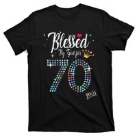 Blessed By God For 70 Years 70th Birthday Anniversary T-Shirt