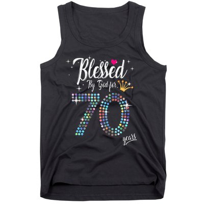 Blessed By God For 70 Years 70th Birthday Anniversary Tank Top