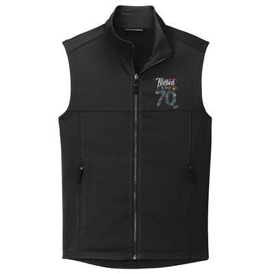 Blessed By God For 70 Years 70th Birthday Anniversary Collective Smooth Fleece Vest