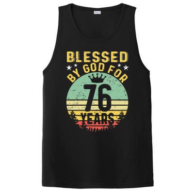 Blessed By GOD For 76 Years Of Being Awesome 76 Birthday PosiCharge Competitor Tank