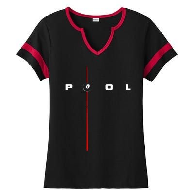 Billiards Billiards Gift Ladies Halftime Notch Neck Tee