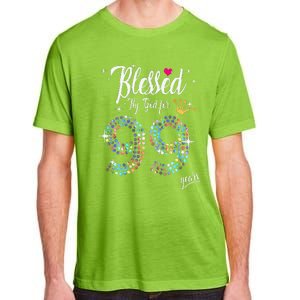 Blessed By God For 99 Years 99th Birthday Anniversary Adult ChromaSoft Performance T-Shirt