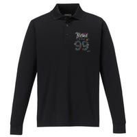 Blessed By God For 99 Years 99th Birthday Anniversary Performance Long Sleeve Polo