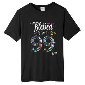 Blessed By God For 99 Years 99th Birthday Anniversary Tall Fusion ChromaSoft Performance T-Shirt