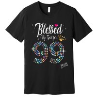 Blessed By God For 99 Years 99th Birthday Anniversary Premium T-Shirt