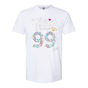 Blessed By God For 99 Years 99th Birthday Anniversary Softstyle CVC T-Shirt