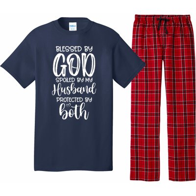 Blessed By God Spoiled By My Husband Protected By Both Pajama Set