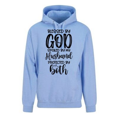 Blessed By God Spoiled By My Husband Protected By Both Unisex Surf Hoodie