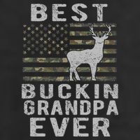 Best Bucking Grandpa Ever Camouflage Us Flag Deer Hunting Cool Comfort Performance Bucket Hat
