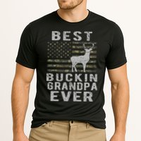 Best Bucking Grandpa Ever Camouflage Us Flag Deer Hunting Cooling Performance Crew T-Shirt