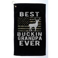 Best Bucking Grandpa Ever Camouflage Us Flag Deer Hunting Golf Towel