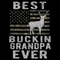 Best Bucking Grandpa Ever Camouflage Us Flag Deer Hunting Zip Tote Bag
