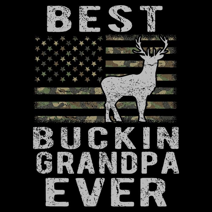 Best Bucking Grandpa Ever Camouflage Us Flag Deer Hunting Zip Tote Bag