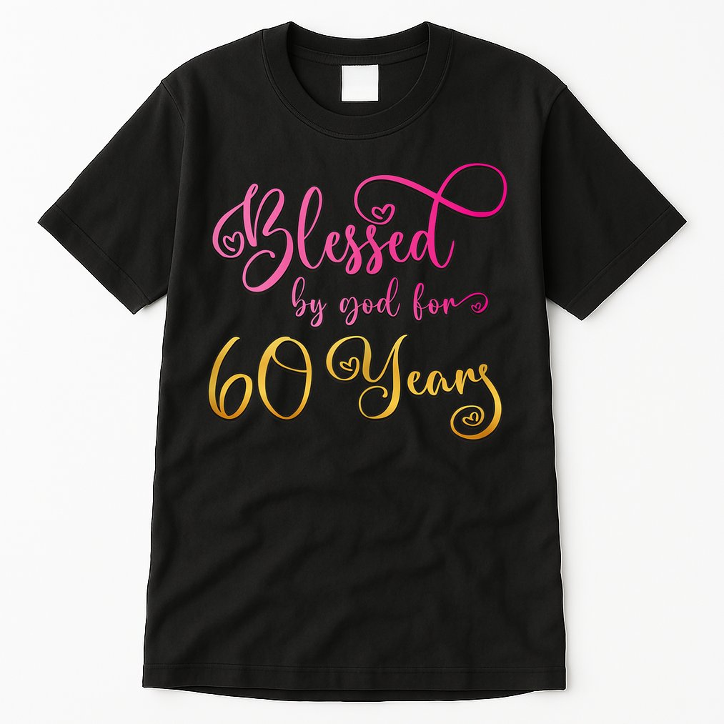 Blessed By God For 60 Years Old Wo 60th Birthday Tall T-Shirt